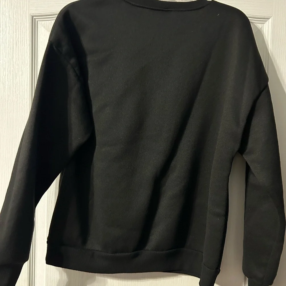 SHEIN Black Sweatshirt with Pink Graphic Trees - Picture 3 of 3